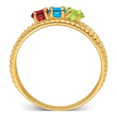Gold-Plated Sterling Silver 3-Stone Mother's Ring – view 3