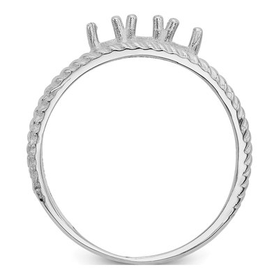 14K White Gold 3-Stone Mother's Ring Mounting – view 4