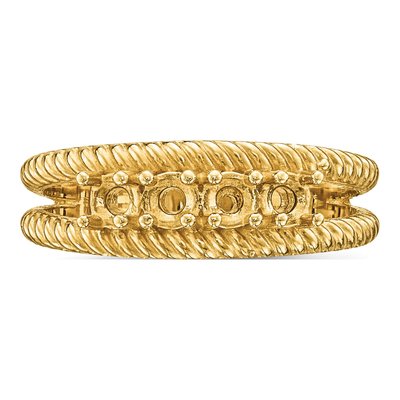 14K Yellow Gold 4-Stone Mother's Ring Mounting – view 4
