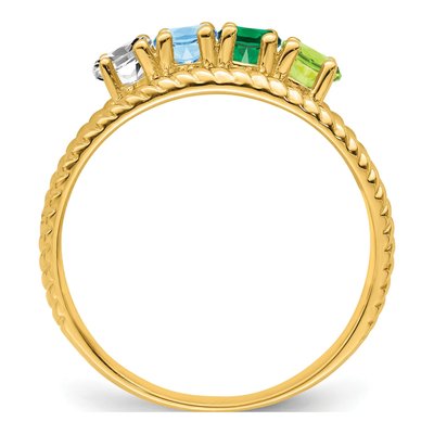 Gold-Plated Sterling Silver Personalized Mother's Ring – view 3