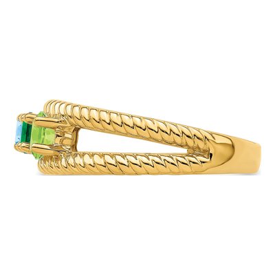 Gold-Plated Sterling Silver Personalized Mother's Ring – view 4