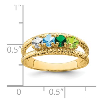 Gold-Plated Sterling Silver Personalized Mother's Ring – view 7