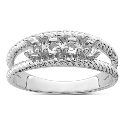 Sterling Silver or 14K White Gold Personalized 4-Stone Mother's Ring – view 5