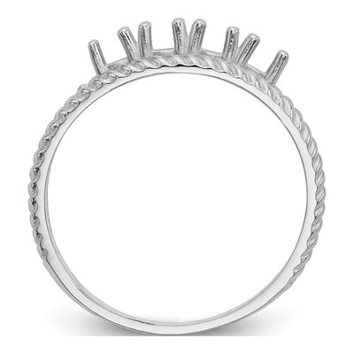 14K White Gold 4-Stone Mother's Ring Mounting – view 5