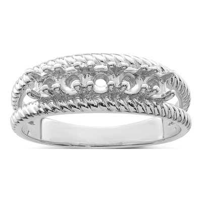 Sterling Silver or 14K White Gold Personalized 5-Stone Mother's Ring – view 5