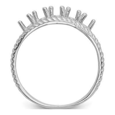 14K White Gold 5-Stone Mother's Ring Mounting – view 5