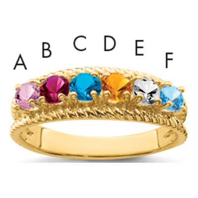 Gold-Plated Sterling Silver Gp Family Ring – view 2