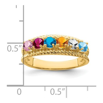 Gold-Plated Sterling Silver Gp Family Ring – view 7