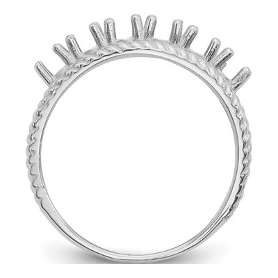 14K White Gold 6-Stone Mother's Ring Mounting – view 5