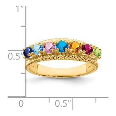 Gold-Plated Sterling Silver Gp Family Ring – view 7