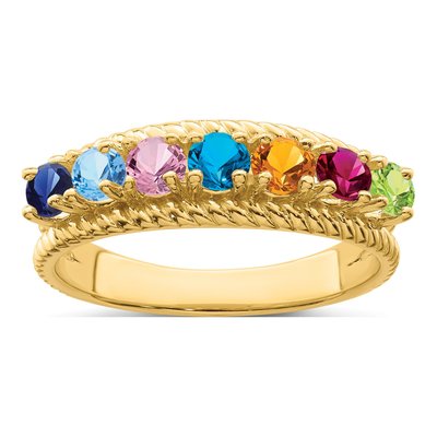 14K Yellow Gold Family Ring – view 2