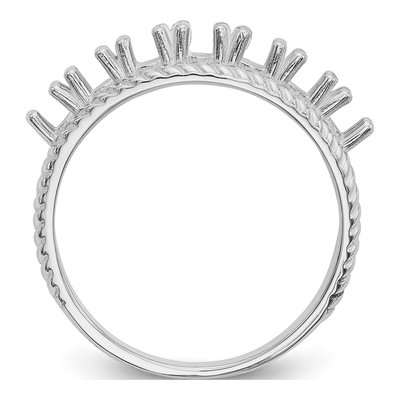 14K White Gold 7-Stone Mother's Ring Mounting – view 5