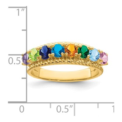 Gold-Plated Sterling Silver Gp Family Ring – view 7