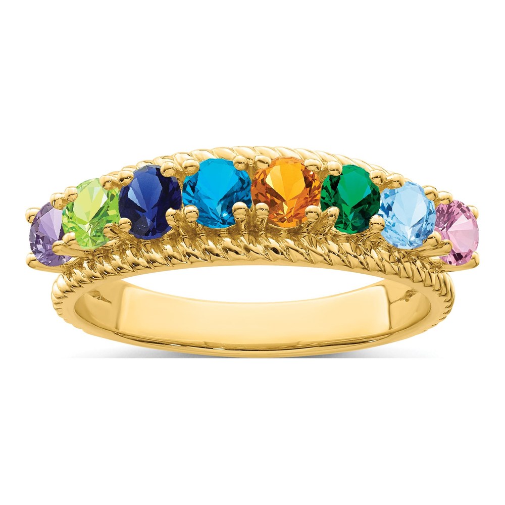 Gold-Plated Sterling Silver Gp Family Ring