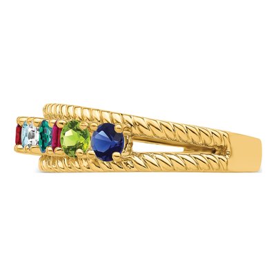 14K Yellow Gold Celebration Family Ring – view 4