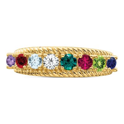 14K Yellow Gold Celebration Family Ring – view 5