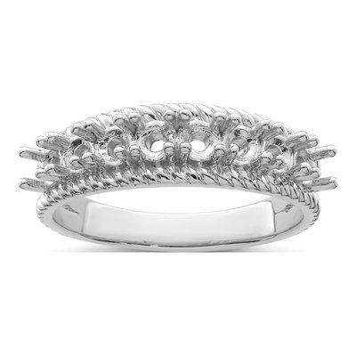 Sterling Silver or 14K White Gold Family Ring – view 5