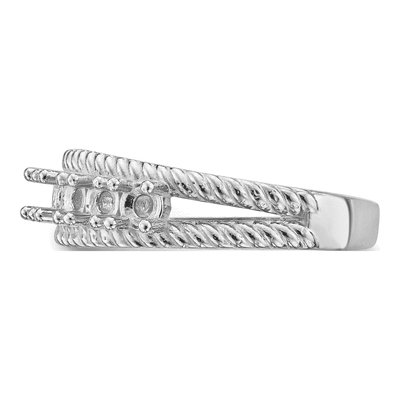 14K White Gold Mother's Ring Mounting – view 6