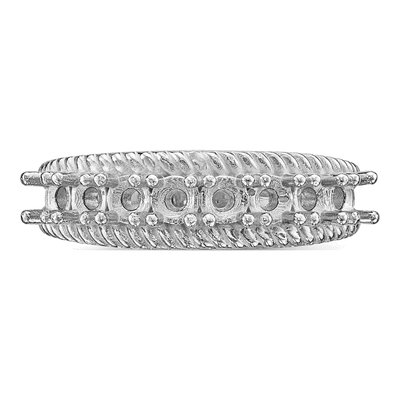 14K White Gold Mother's Ring Mounting – view 7