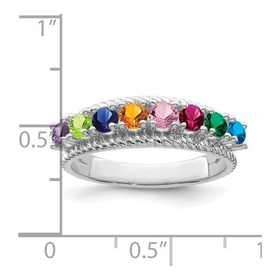 14K White Gold Mother's Ring Mounting – view 8