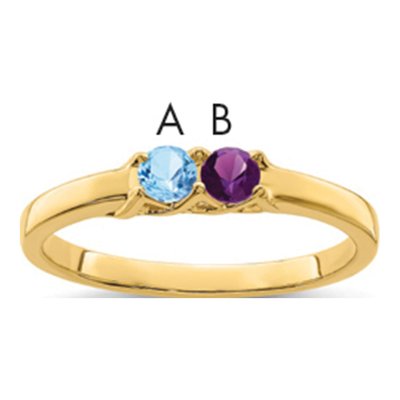 14K Yellow Gold Family Mother's Ring
