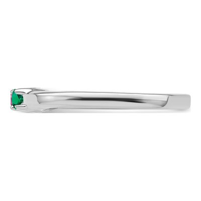 Sterling Silver or 14K White Gold 2-Stone Mother's Ring – view 4