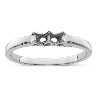 Sterling Silver or 14K White Gold 2-Stone Mother's Ring – view 6