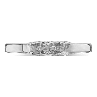 14K White Gold Family Ring Mounting – view 4