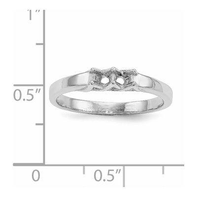 14K White Gold Family Ring Mounting – view 5