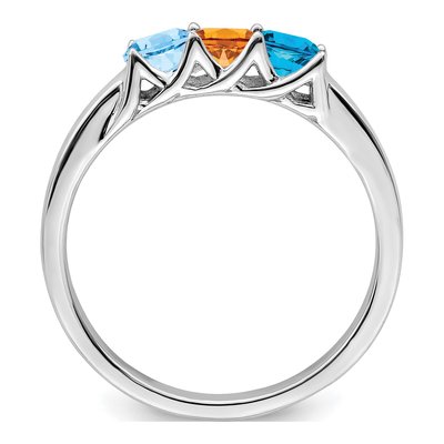 14K White Gold 3-Stone Mother's Ring – view 3