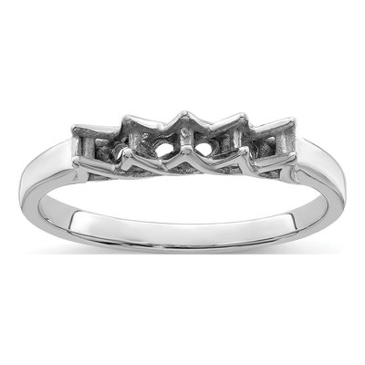 Sterling Silver or 14K White Gold 4-Stone Mother's Ring – view 7