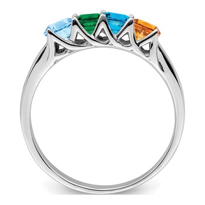 14K White Gold Family Ring Mounting – view 3