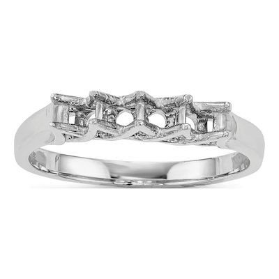 14K White Gold Family Ring Mounting – view 4