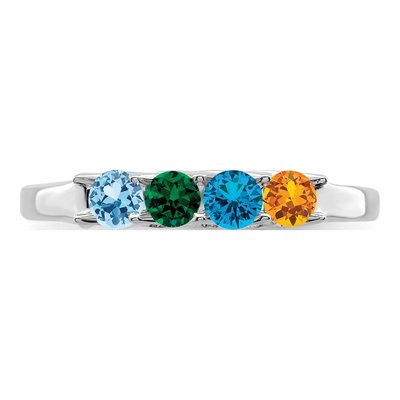 14K White Gold Family Ring Mounting – view 6