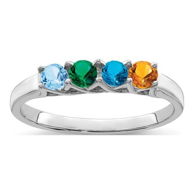 14K White Gold Family Ring Mounting