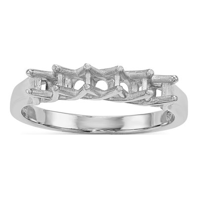 14K White Gold Family Ring Mounting – view 4