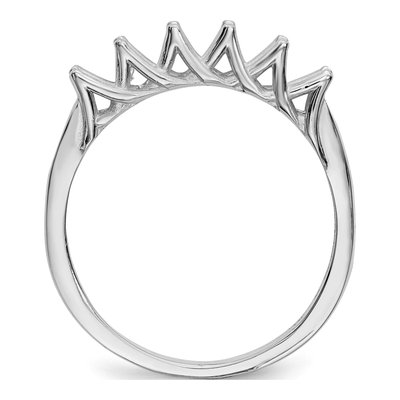 14K White Gold Family Ring Mounting – view 7