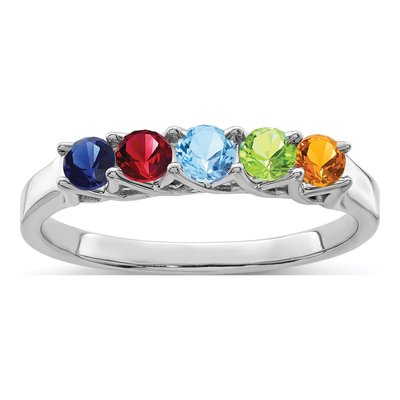 14K White Gold Family Ring Mounting