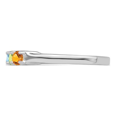 14K White Gold 5-Stone Mother's Ring – view 4
