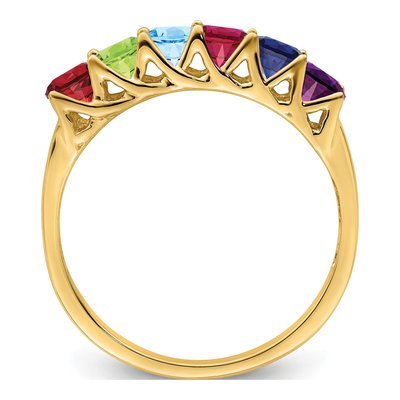 14K Yellow Gold Custom Family Mother's Ring – view 3