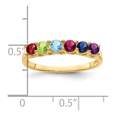 14K Yellow Gold Custom Family Mother's Ring – view 6