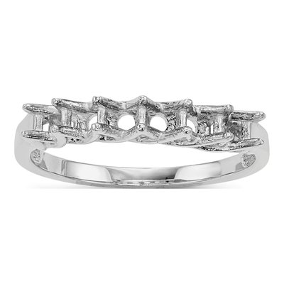 14K White Gold Family Ring Mounting – view 6