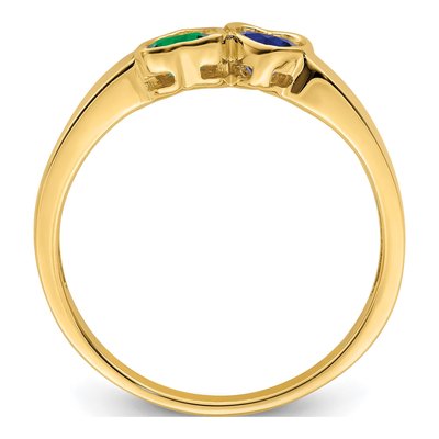 14K Yellow Gold Personalized 2-Name Couple's Family Ring Mounting – view 3