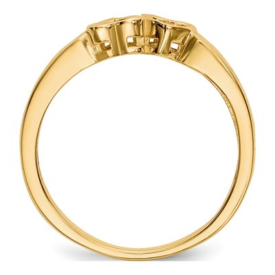 14K Yellow Gold Personalized 2-Name Couple's Family Ring Mounting – view 7