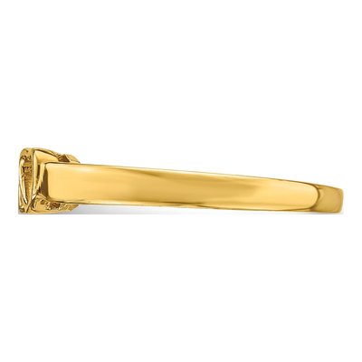 14K Yellow Gold Personalized 2-Name Couple's Family Ring Mounting – view 8