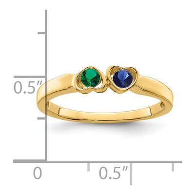 14K Yellow Gold 2-Stone Personalized Mother's Ring – view 7