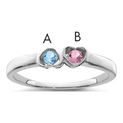 Personalized 2-Name White Gold Couple's Ring – view 2