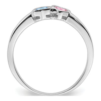 Personalized 2-Name White Gold Couple's Ring – view 3