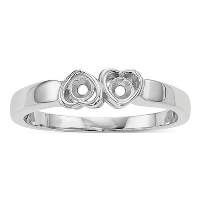 Personalized 2-Name White Gold Couple's Ring – view 6