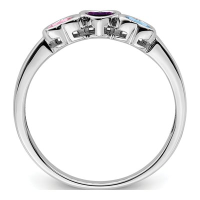 14K White Gold Family Ring Mounting – view 3